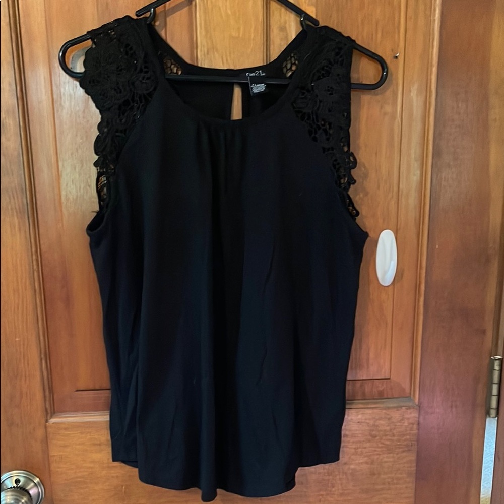 Rue21 Black Ruffled Blouse